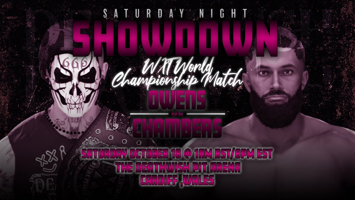 Your next match announcement for SNS...People thought he would leave....he ain't.... He's defending his WXT World Championship on Showdown against <a href="/KingKongDillin/">Dystro (OOC)/Kris Chambers (IC)</a>. The Stipulation? Well it's up to TJ to decide.