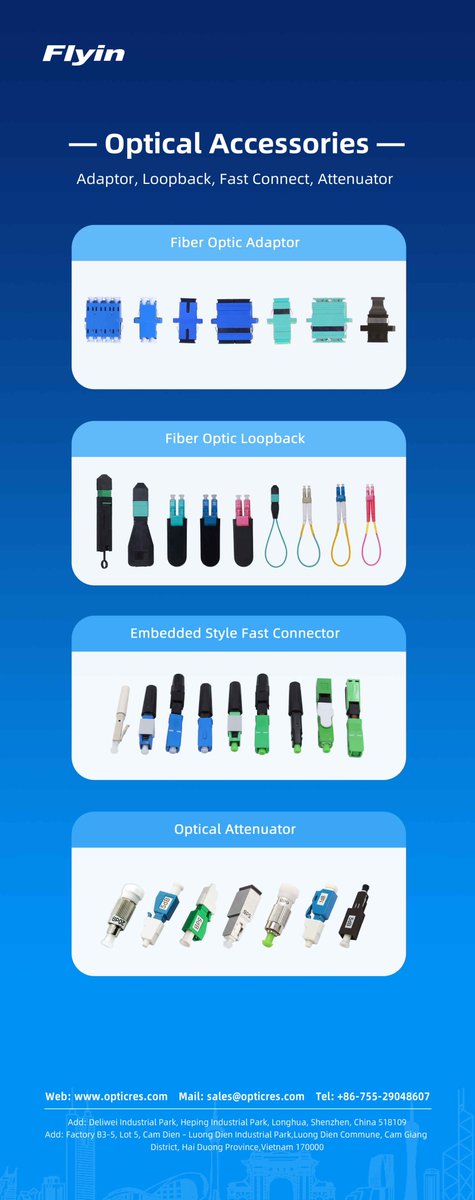🔗Connecting the Future with Precision: Flyin Group Co.,Ltd specializes in R&amp;D and manufacturing of high-performance passive optical components, including fiber optic adapters, loopbacks, embedded style fast connectors, and optical attenuators.

 opticres.com
