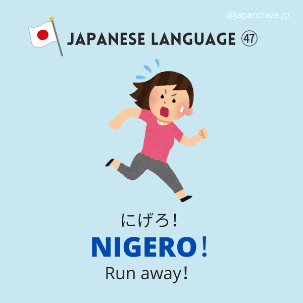 isfjcutebear's tweet image. Let&apos;s learn Japanese!📚🇯🇵

&quot;Nigero!&quot; is a word used to tell someone to run away.

It could save your life.
