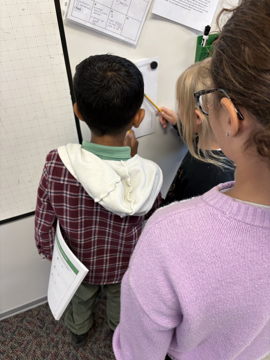 PVWollberg's tweet image. Writing expressions to match rectangles that were posted throughout the classroom. #pvlearns #mathisfun #area #groupwork