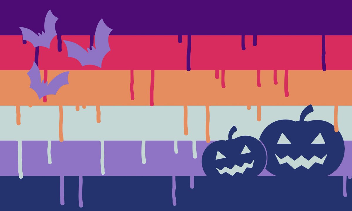 verdantwyrm's tweet photo. made a spooky #lesboy flag for myself https://t.co/6LG2UuHOH7