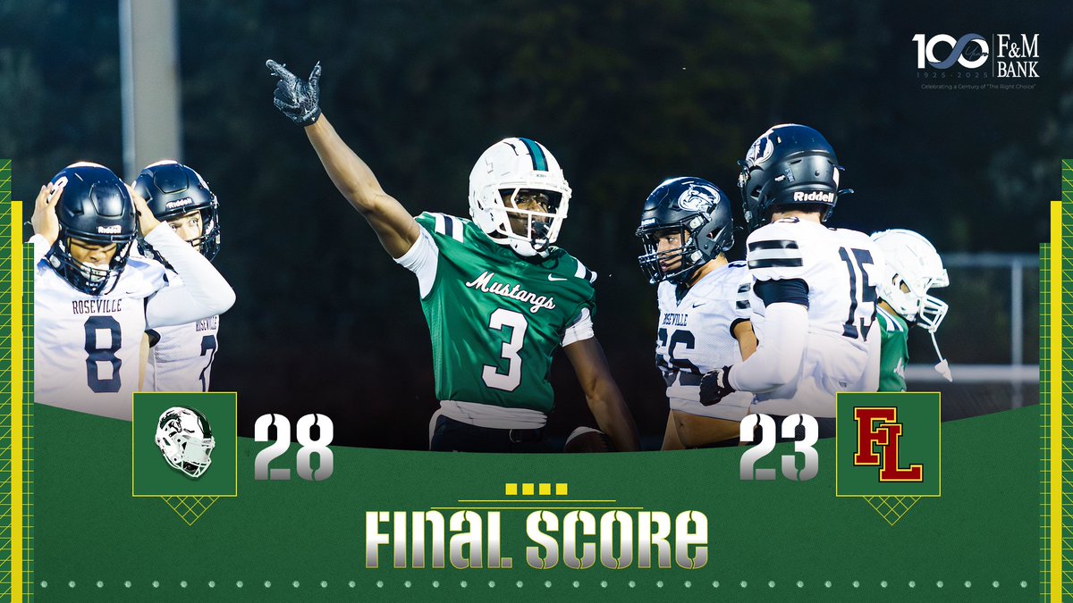 Mustangs defeat #3 ranked Forest Lake 28-23!  🐎