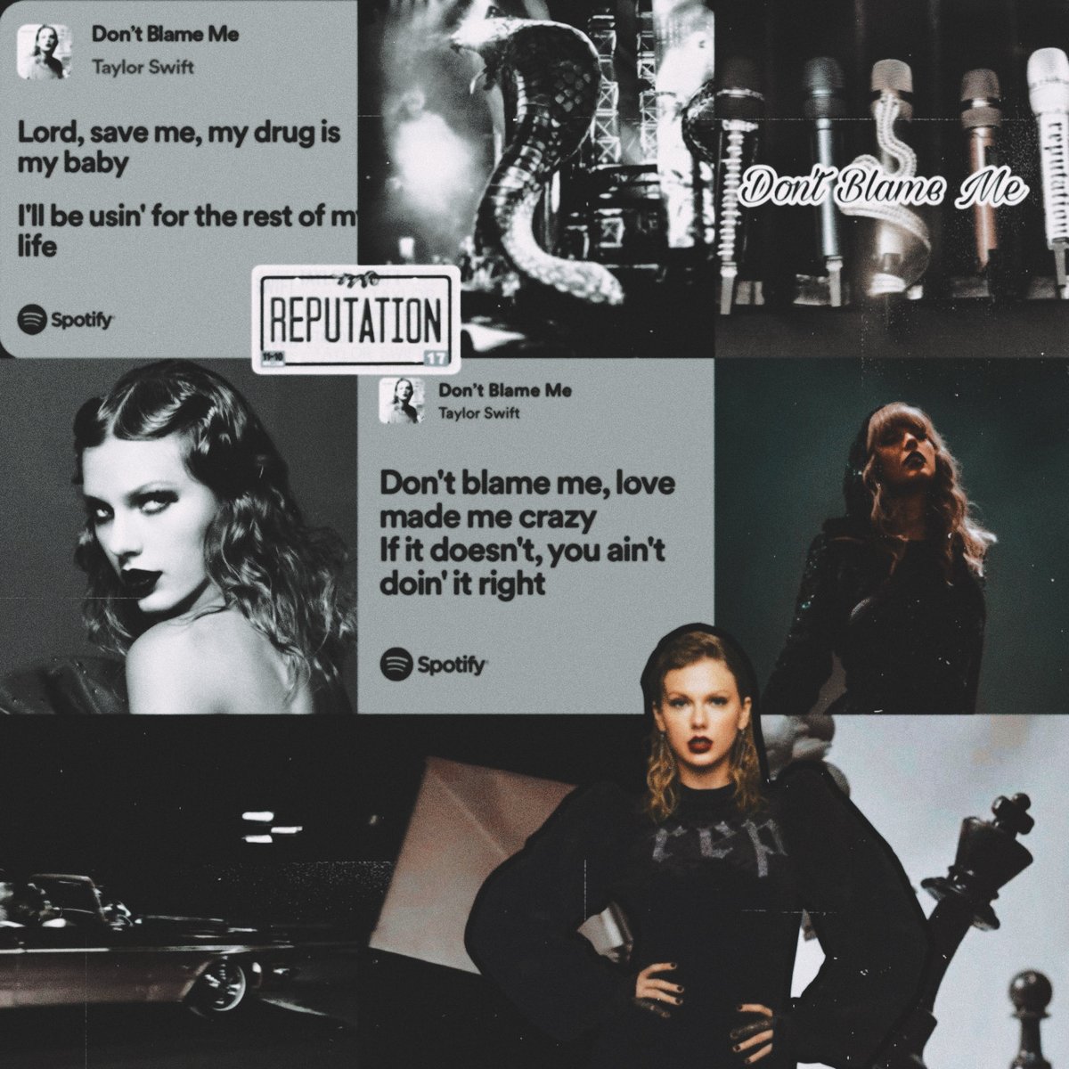 Floridabab95's tweet image. Today’s TS Song Moodboard: Don’t Blame Me 🖤🖤 #TaylorSwift #reputation