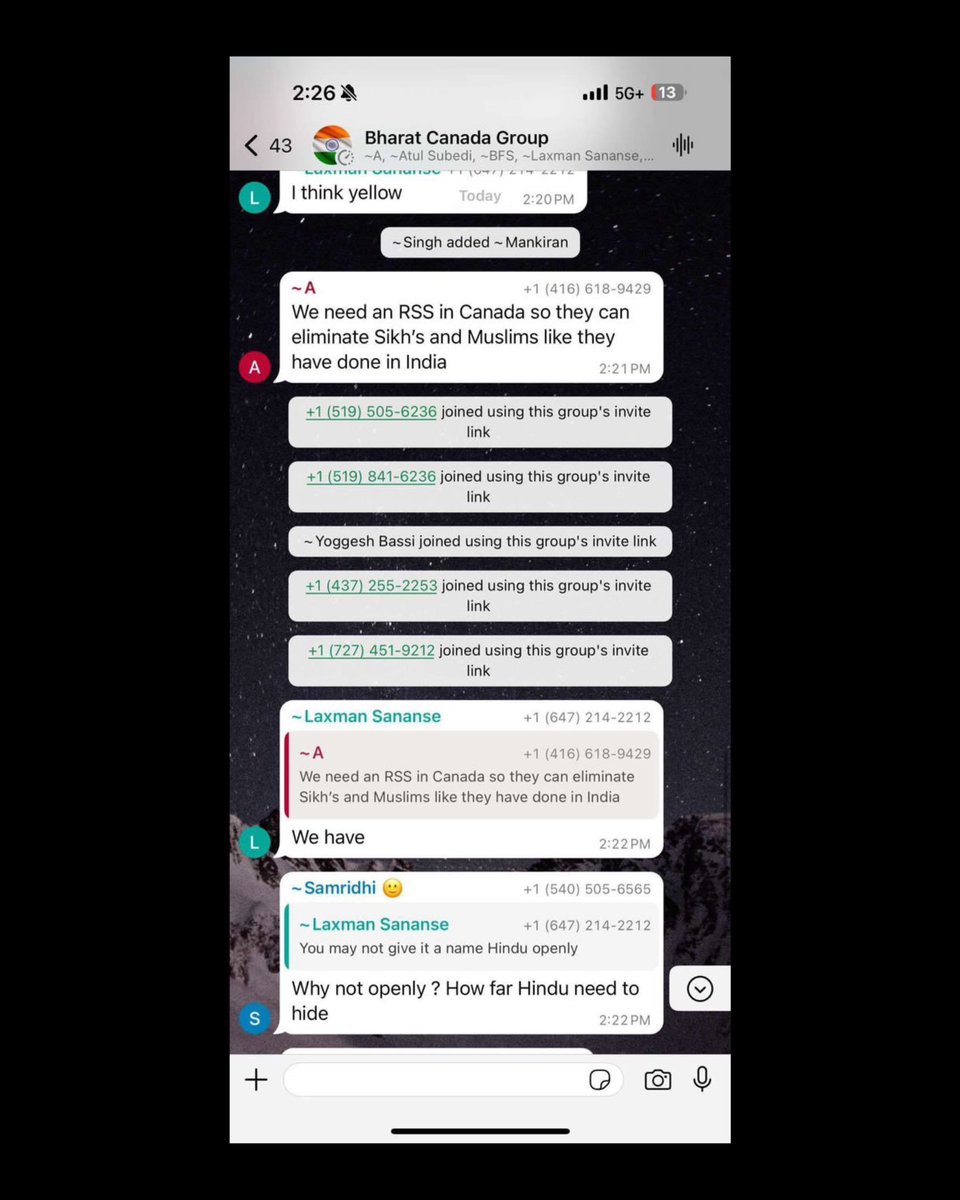 realmattforney's tweet image. Import foreigners into your country, get foreign turf wars. Indians in Canada are making plans to attack Sikhs, sharing plans on how to acquire weapons and the like. Bella Chouhan, an Indian real estate agent in Brampton, Ontario, was caught posting in one of the groups and tried…