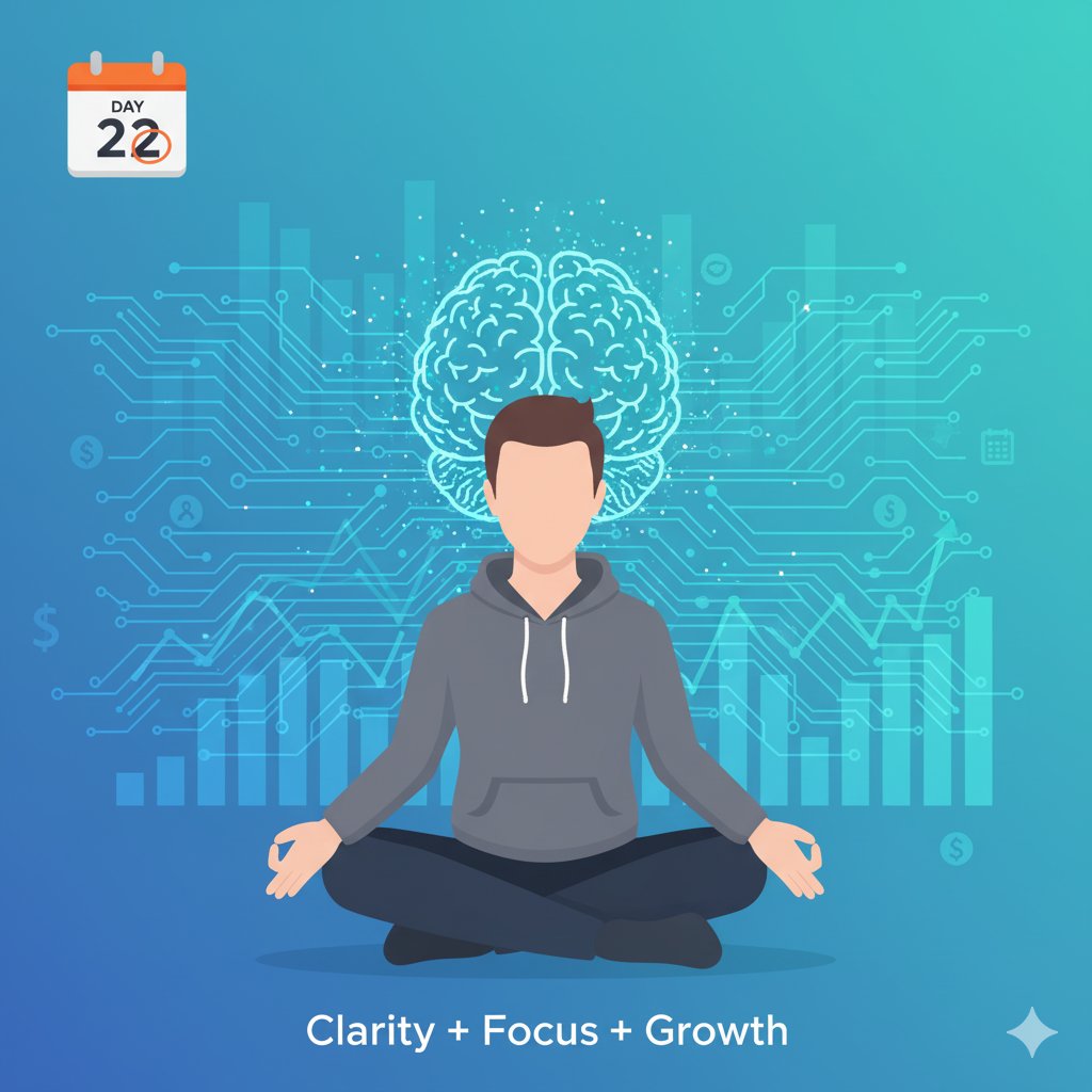 techfitfinance's tweet image. Day 22 — The game is mindset. 🎯
When your mind gets stronger, everything else follows — your body, your bank, your balance.
Discipline isn’t a task anymore… it’s your identity
#Day22 #TechFitFinance #MindsetMatters #DisciplineMode #StrongInsideOut #GrowthJourney