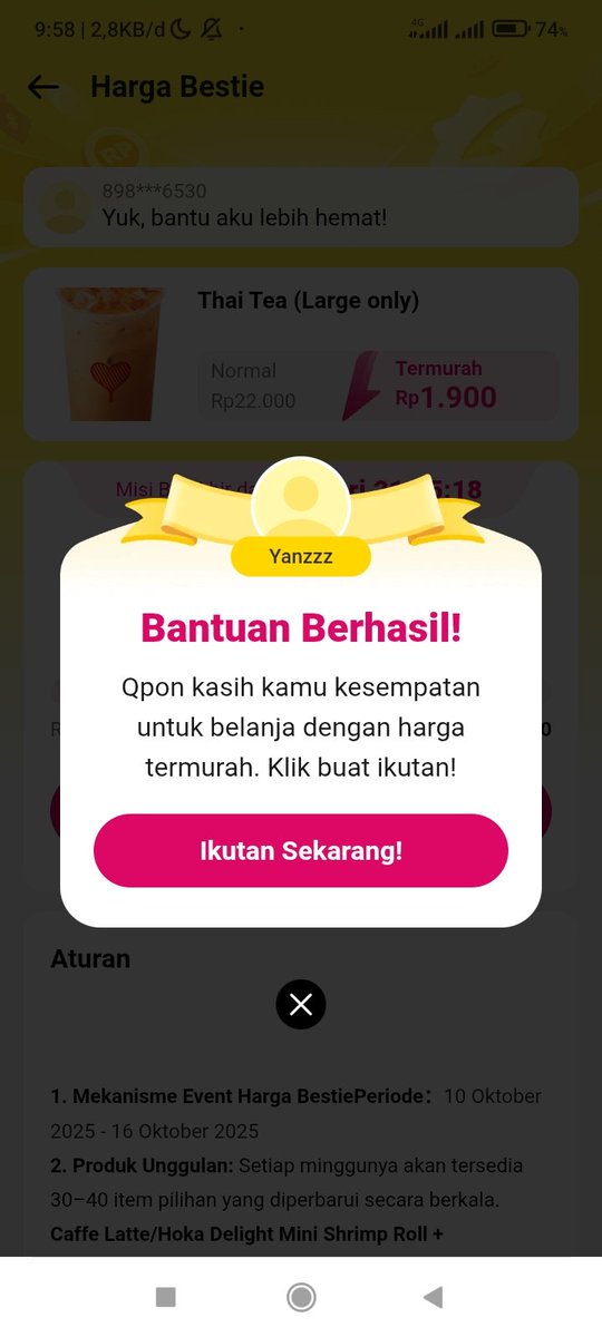 kiwimatchaa's tweet photo. @iamtaetae_xxx Udahh aku bantu yaa. Boleh minta tolong juga buat barter huhu 

Egg Waffle Original + Ice Cream Cone Rp2K!Bantu aku turunkan harga dan kamu bisa ngopi hanya Rp1K! https://t.co/4L1G7P30wD https://t.co/5ANIoV7gD2