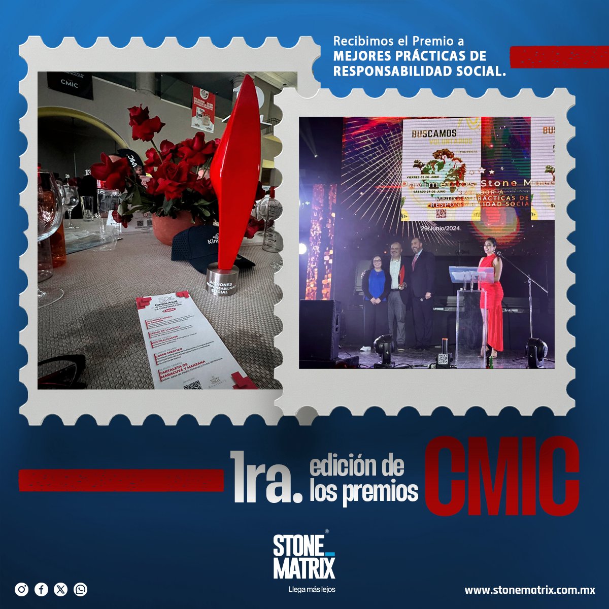StoneMatrixMx's tweet photo. Hoy recibimos con gran orgullo este premio🏆 por parte de nuestros amigos de @PueblaCMIC a las mejores prácticas de responsabilidad social en su primera edición CMIC.🚧 ¡Muchas Gracias! 👷🚧🎉
#StoneMatrix #LlegaMasLejos #CMICPuebla #premios #ContruyendoSonrisas https://t.co/WAvg5JJQfr