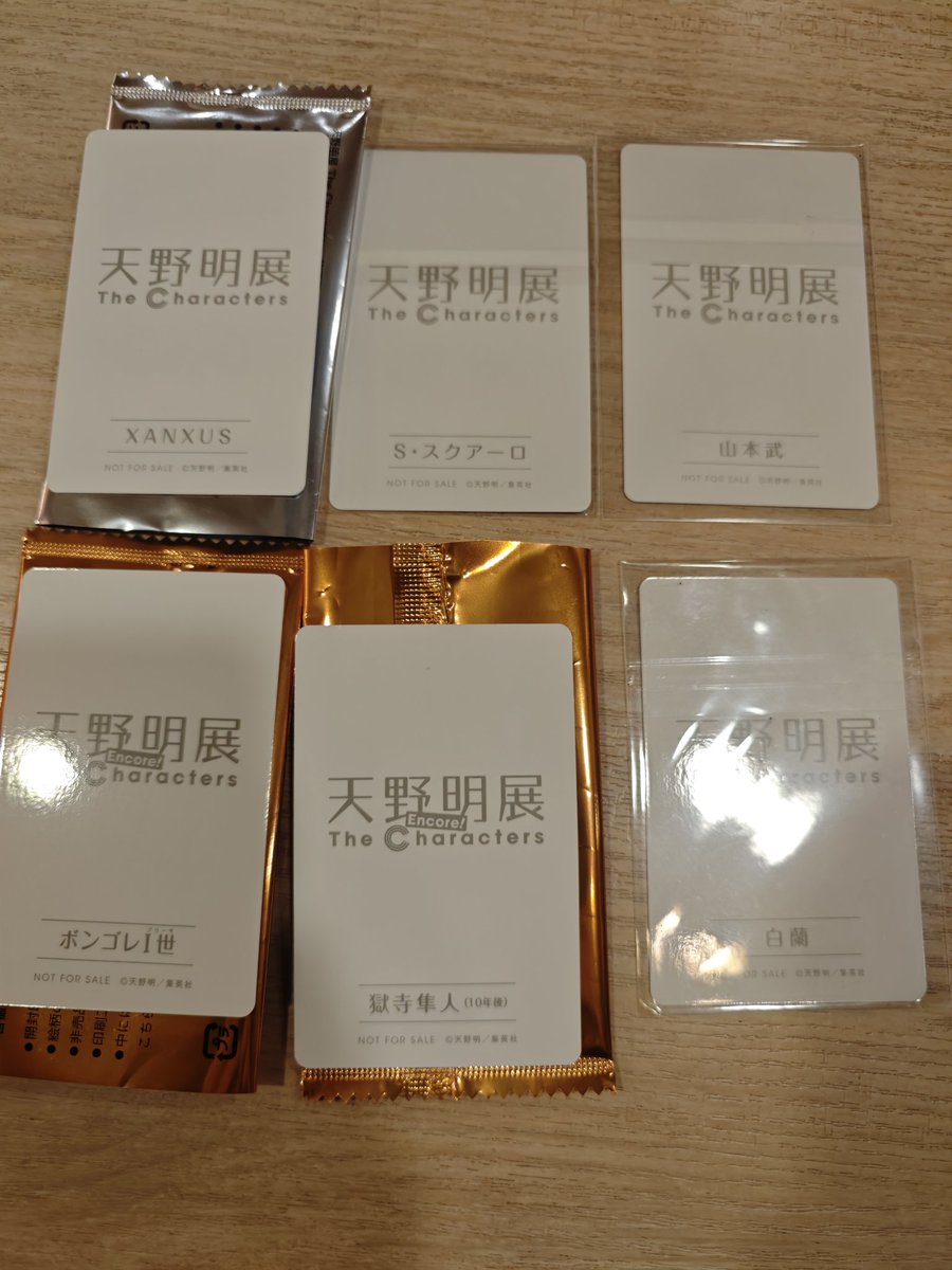 【交換】天野明展 原画展 購入特典 自撮り風 カード

譲：既存▶XANXUS×2、スクアーロ、山本、白蘭
新規▶プリーモ、獄寺

求：雲雀10年後(含む場合山本､了平)
比率違いの交換可能です。
お気軽にお声掛けください