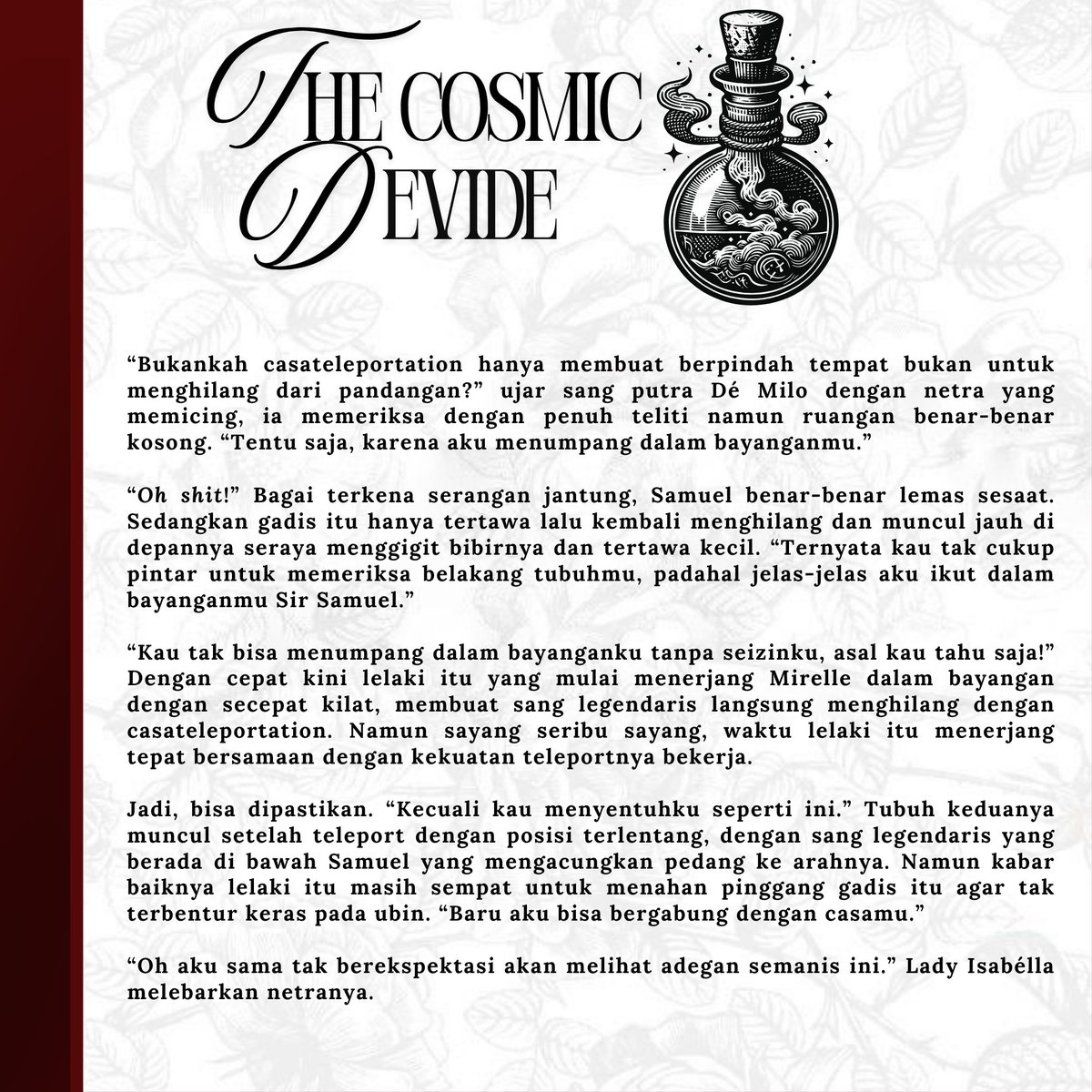 𝑷𝒓𝒆𝒗𝒊𝒆𝒘 𝑪𝒉𝒂𝒑; 𝑻𝒉𝒆 𝑪𝒐𝒔𝒎𝒊𝒄 𝑫𝒆𝒗𝒊𝒅𝒆

ferromi / llamrina one tweet au
from 𝓜𝐢𝐫𝐞𝐥𝐥𝐞 𝓜𝐢𝐫𝐚𝐧𝐝𝐚 #SekilasBerkelas