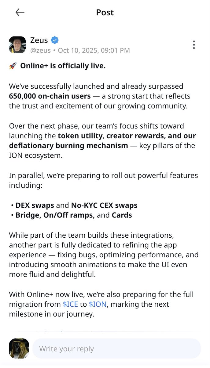 You missed this update by #ONLINE+ founder, Mr. Zeus? Good things are coming. All you need to do is to be positioned. Have your ONLINE+ account ready. It will be your next breakthrough. Download #ONLINE+ using this link online.io/@iceslide