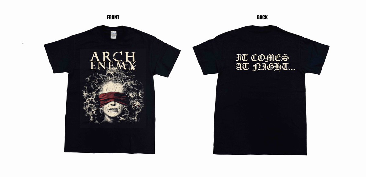 10月13日開催LOUD PARKのトゥルーパーブースで販売のアーチ・エネミー(Arch Enemy)Tシャツですが、価格は4500円、サイズはS,M,L,XLとなります。現金のみの対応です。下記写真と、色味、デザインの大きさは多少異なりますので当日ご確認いただければと思います。