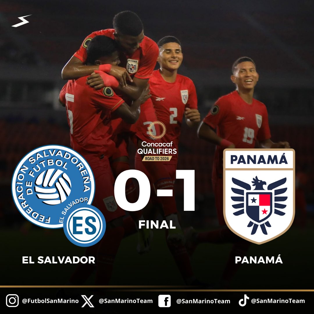 SanMarinoTeam's tweet photo. Panamá le ganó a El Salvador como visitante y consiguió su primera victoria en las eliminatorias. 🇵🇦

¿Qué le faltó a la Selecta para poder vencer a los panameños? ⁉️🇸🇻 https://t.co/eXHPcJM6IM