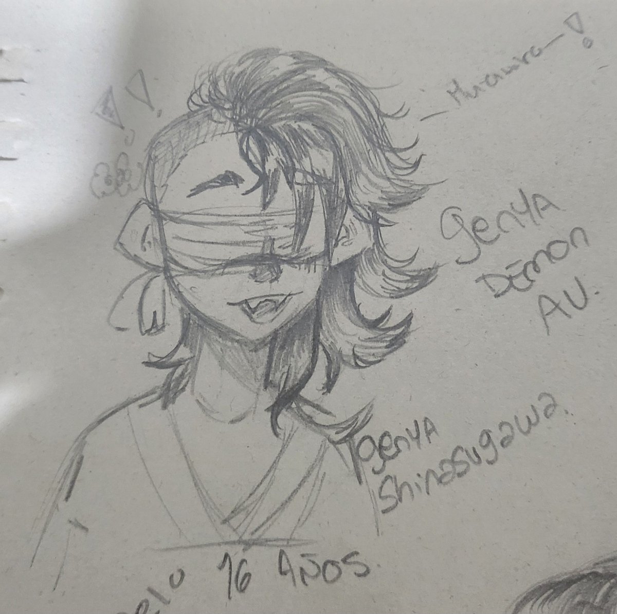 pomeloazucar's tweet photo. Drawing on paper/ dibujando en papel 
#genyashinazugawa #Genya #MuichiroTokito #TOKITO #genmui https://t.co/6VFG403dPo