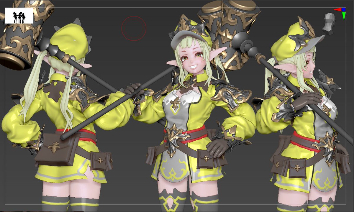 zaki_zero117's tweet image. ♦️#sculptober 2024 #zbrush #stylized♦️🛡️🔨