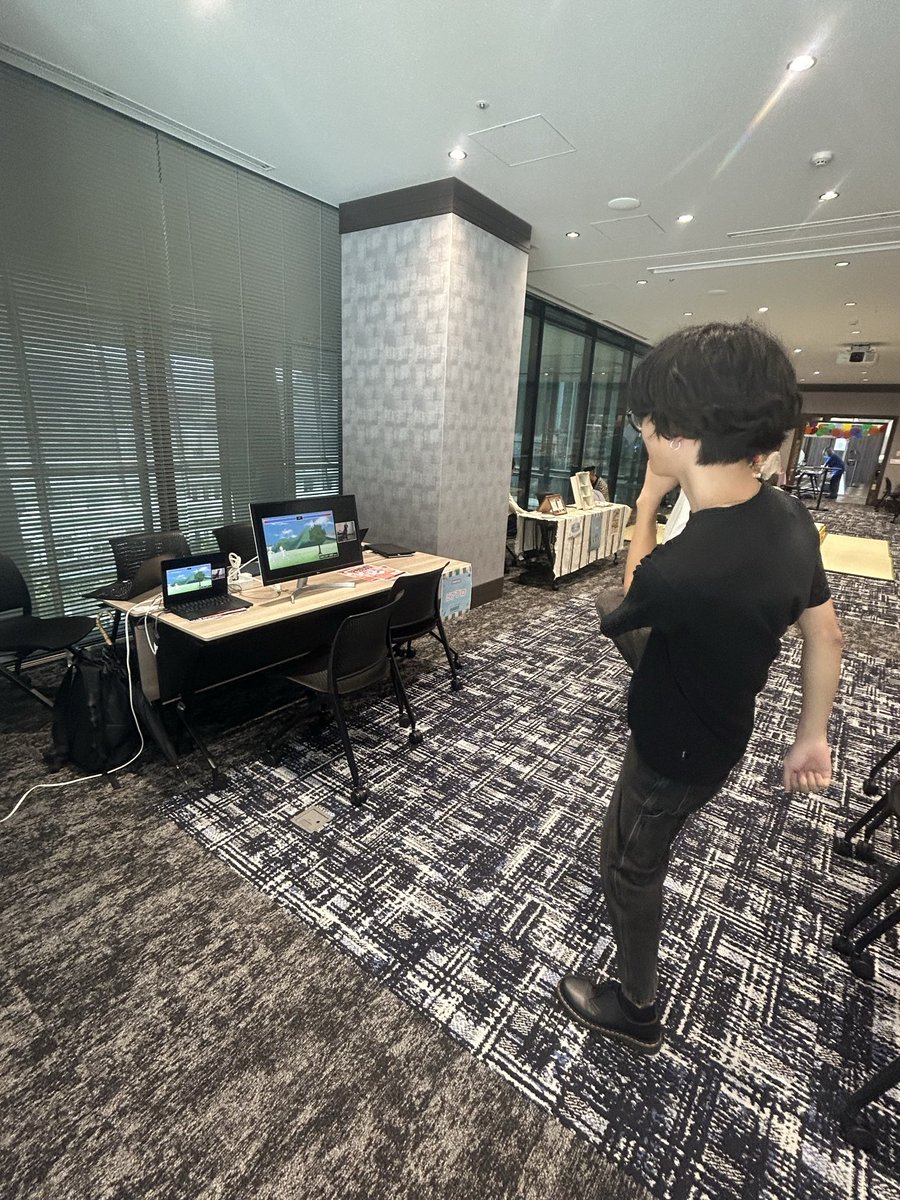 大名カンファレンス4階にて展示しています。ぜひ遊びに来てください！
 #福大ピアプロ　 #明星和楽