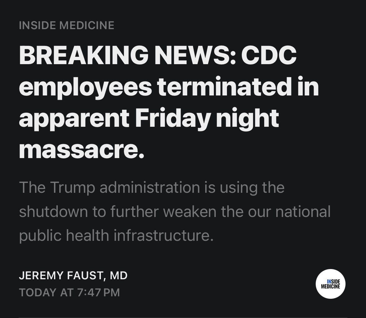 amorvincitomnia's tweet image. BREAKING— from @jeremyfaust CDC Friday night bloodbath