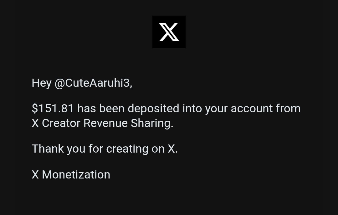 Created this account on Aug 30, monetized Oct 2, and this is my first payout 🎉

Thanks everyone ❤ &amp; Follow for more content like this 🫠
