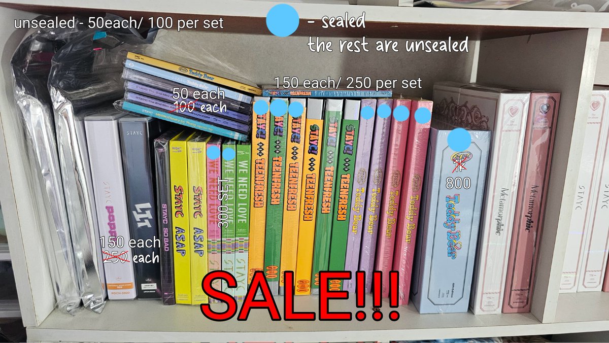 _tdpeach's tweet photo. wts lfb #voidsells

SALE ‼️

stayc sealed &amp; unsealed albums
— prices on pic

teddy bear teenfresh poppy lit standard limited jewel case so bad staydom metamorphic seeun sieun yoon j sumin isa youngluv meow figure https://t.co/md2ADnbyHz