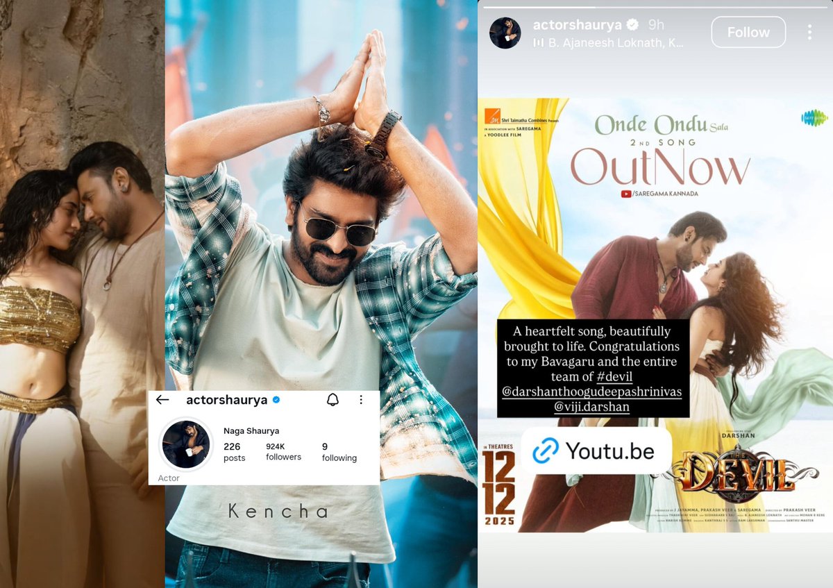 manjunathdasa's tweet image. Telugu actor @IamNagashaurya wishes 👇
Tq buddy waiting your strong comeback 😎 #TheDevil #DBoss #OndeOnduSala @dasadarshan