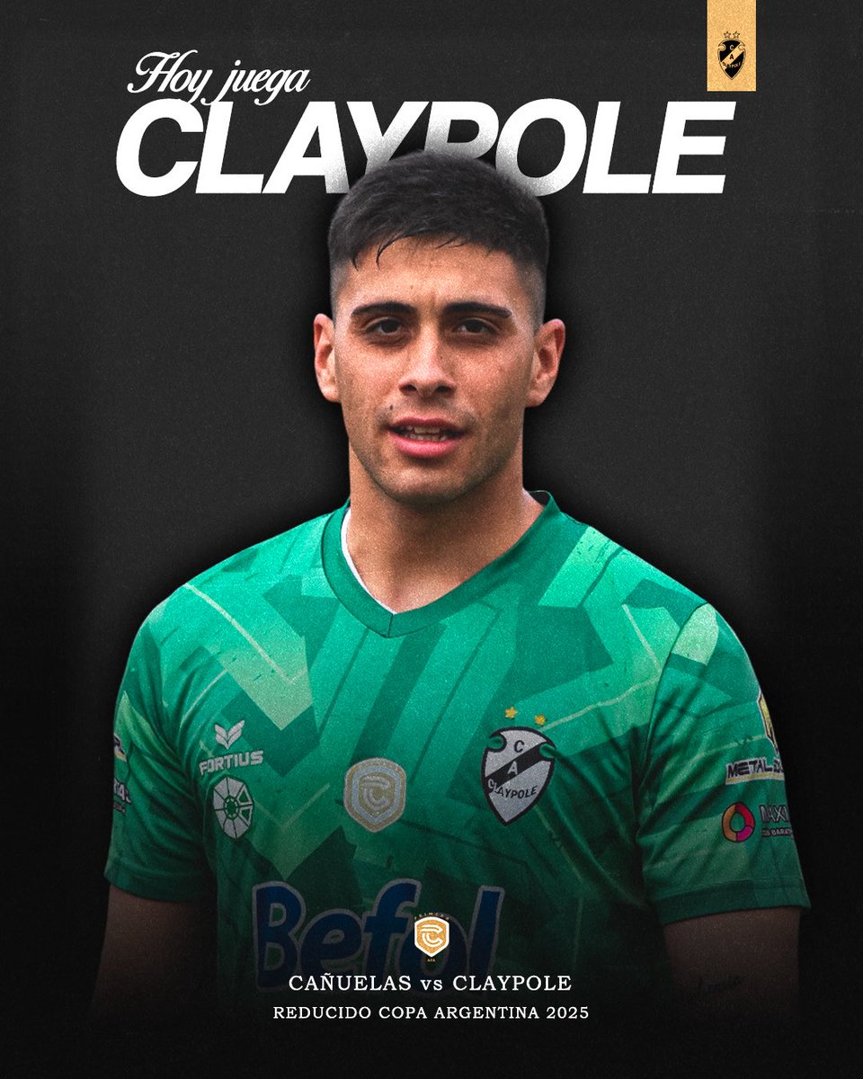⚔️ ¡HOY JUEGA CLAYPOLE, VAMOS TODOS UNIDOS! ⚪️⚫️

⚽️🔜 Ida 4tos Reducido 🆚 Cañuelas | Sábado 11/10 | 15:30 hs | Estadio Jorge Alfredo Arín

👉🏻 El cupo que otorga este reducido es para la Copa Argentina 2026.

#VamosTambo