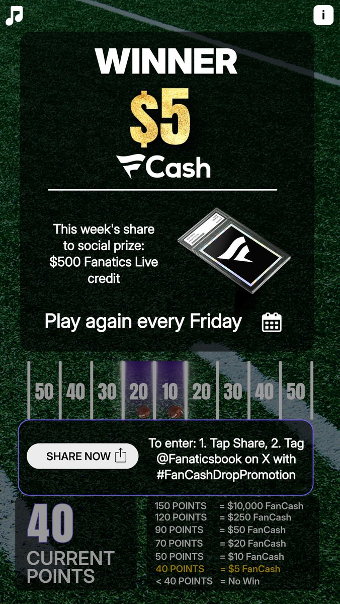 eggya's tweet image. Play the #FanCashDropPromotion today
fanatics.onelink.me/5kut/p6fykbjo