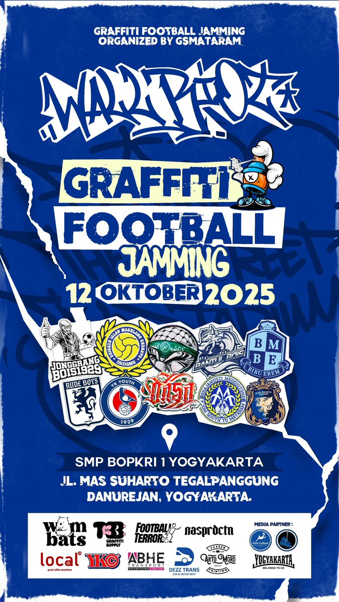 WallRiot segera hadir. Bersiap untuk bergerak bersama dalam menjaga energi seni agar tetap mengalir dan menyala 💥💥💥
#wallriot #graffiti