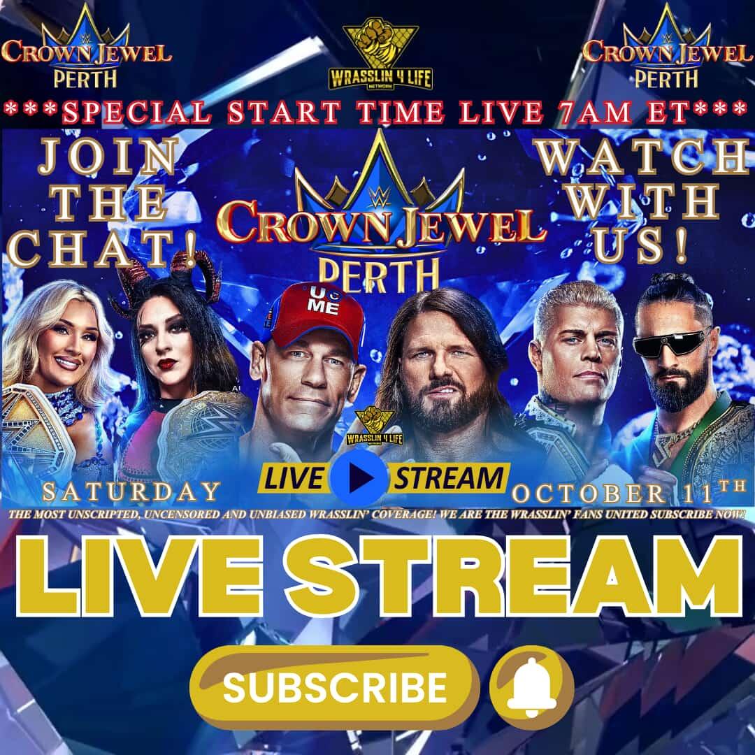 CM_Unc's tweet image. Join @Wrasslin4lifeN as we are live for #WWECrownJewel and it&apos;s a huge card in the land down under including John Cena vs AJ Styles one last time. So tune in with your favorite wrestling buddies and your alternative commentary for all the action and reaction