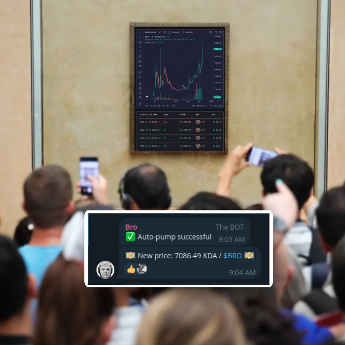 🚨 BREAKING NEWS AGAIN

❤️ Beloved $BRO just reached ATH compared with $kda AGAIN:

  8,545.162 $BRO / $kda 🔥

$BRO is #promptedBy #Pact #kadena's exceptional programming language.

#saveKadena #theBrothersDao #inBrothersVeritas  #kadena $btc $eth #keepDonating #weLoveMilfs