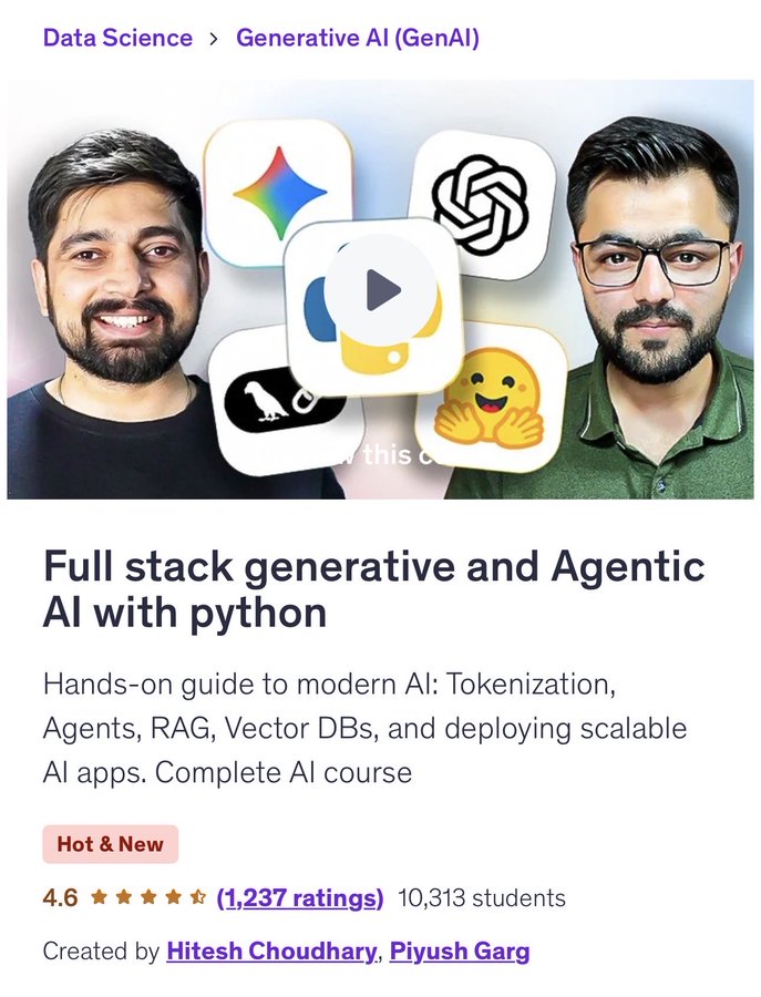 manoj76807's tweet image. Should I buy this course to learn generative AI , any suggestions?