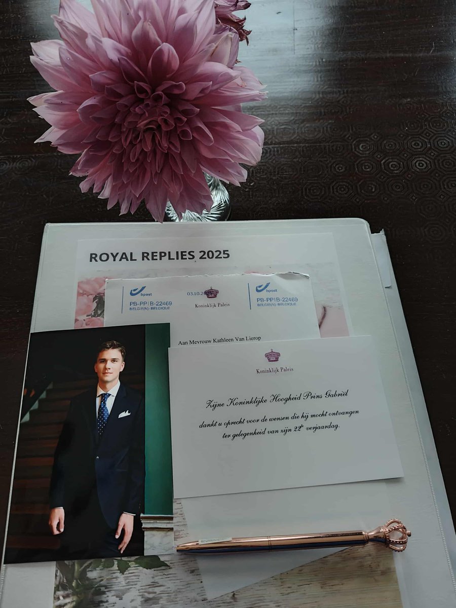 💫Received a lovely royal card from Prince Gabriel of Belgium. Prince Gabriel is the 2nd. child of King Philippe and Queen Mathilde of the Belgians. 👑 The card was for his B-Day in August. 🪄 More royal families events @ allaboutroyalfamilies.blogspot.com