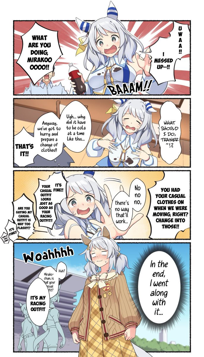 Player1_Please's tweet image. Casual clothes on par with a racing outfit.
Translation/英訳 by @Player1_Please
Typeset/植字工 by @gabr4ca
Eng ver✨