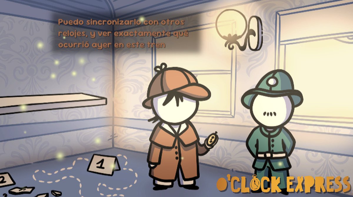 game_levelup's tweet image. El Sr. Patillas ha muerto! El detective Tiempo, deberá resolver el asesinato a bordo del Exprés n Punto. Manipula el tiempo, reúne pistas y descubre al culpable.

🔎Descubre n el #BCNGF2025 xq O&apos;Clock Express d @FractalTeamGame fue ganador n la #levelup_gamejam

📍 Encuéntralo n…