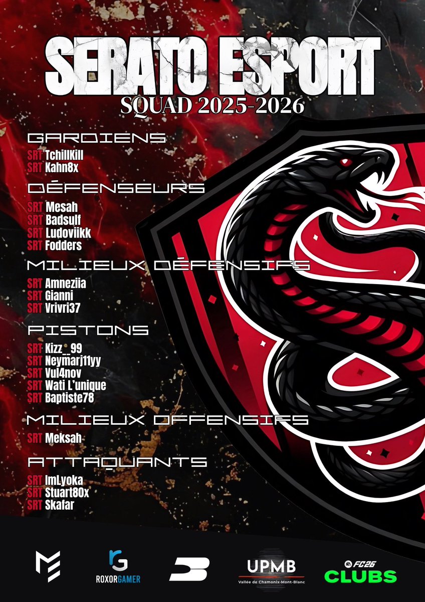 SRT Mesah (@srtmesah) on Twitter photo Fc26 🔴 ⚫️
L Effecfif Officiel de la Saison 1 .
Du beau travail accompli avec mes 2 acolytes <a href="/badsulf/">Sebastien Lenoel</a> et <a href="/Meksahx/">𝔖ℜ𝔗 𝔐𝔢𝔨𝔰𝔞𝔥 ™</a>
Un effectif de qualité prêt a aller chercher les premières places dans cette saison 1
Go Serato ⚫️🔴 Fc26 🔴 ⚫️
L Effecfif Officiel de la Saison 1 .
Du beau travail accompli avec mes 2 acolytes <a href="/badsulf/">Sebastien Lenoel</a> et <a href="/Meksahx/">𝔖ℜ𝔗 𝔐𝔢𝔨𝔰𝔞𝔥 ™</a>
Un effectif de qualité prêt a aller chercher les premières places dans cette saison 1
Go Serato ⚫️🔴