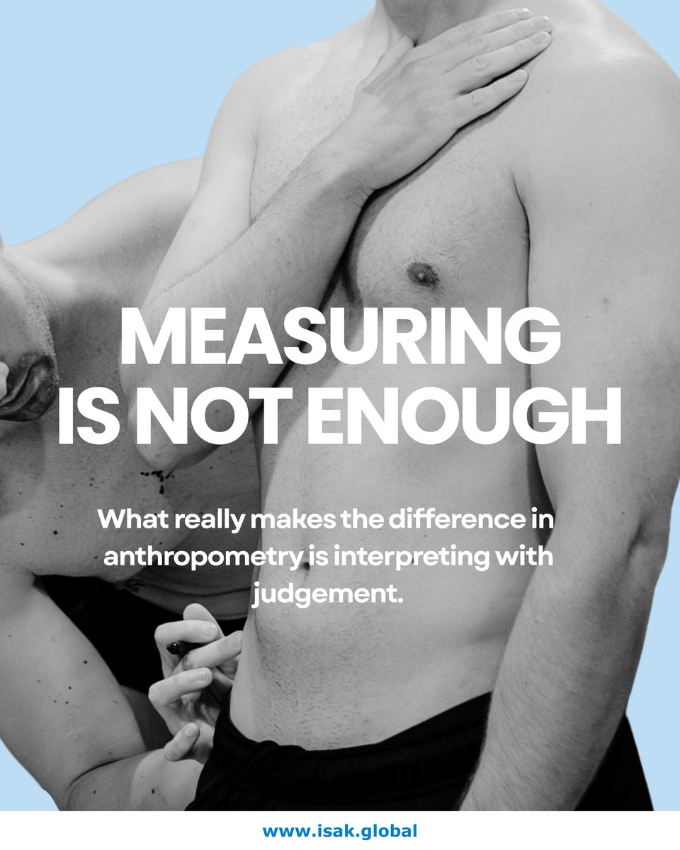 Many anthropometrists have mastered the technique, but are unsure about analysing results.
With ISAK certifications:
🪪 You learn to interpret data.
🦵 You gain in-depth knowledge of body composition, somatotype and proportionality.
🔢 You turn numbers into practical info.
#ISAK