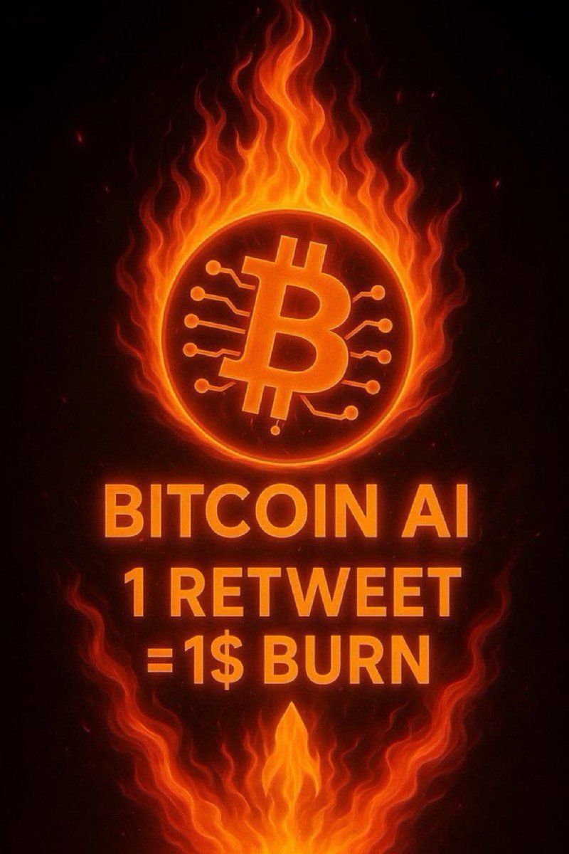 Bitcoin_ai_off's tweet image. 🔥 $BTC is making history!
1️⃣ Retweet = $1 burn 🔥
📅 Massive burn scheduled: 17 October 2025
The community decides the future — let’s burn together and make #BitcoinAI unstoppable 🚀💎

coinmarketcap.com/currencies/bit…

#Bitcoin #BTC #crypto