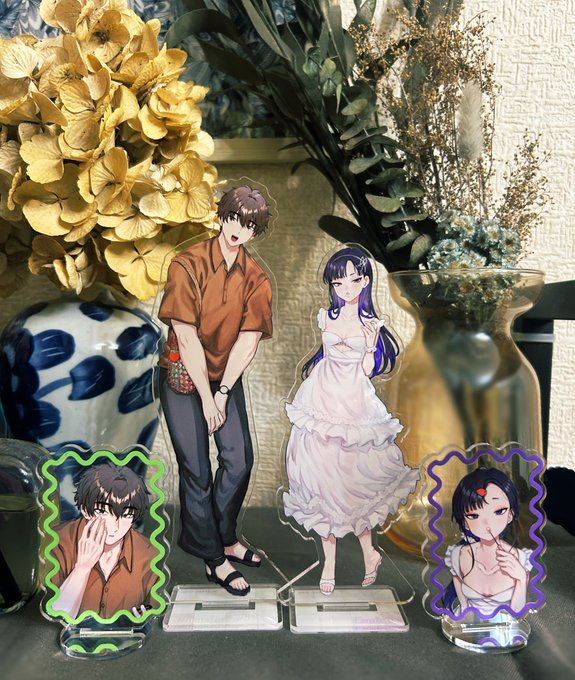 指揮官とウンファ 超アクリルスタンドセット Ver.デイオフ 届いた〜 おデート仕様でめちゃかわいい 明日のちし共で頒布します〜