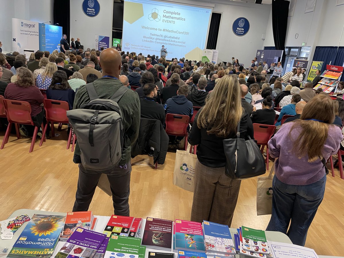 #MathsConf39 has started!
Here’s to Maths ♾️
<a href="/LaSalleEd/">Complete Maths</a>