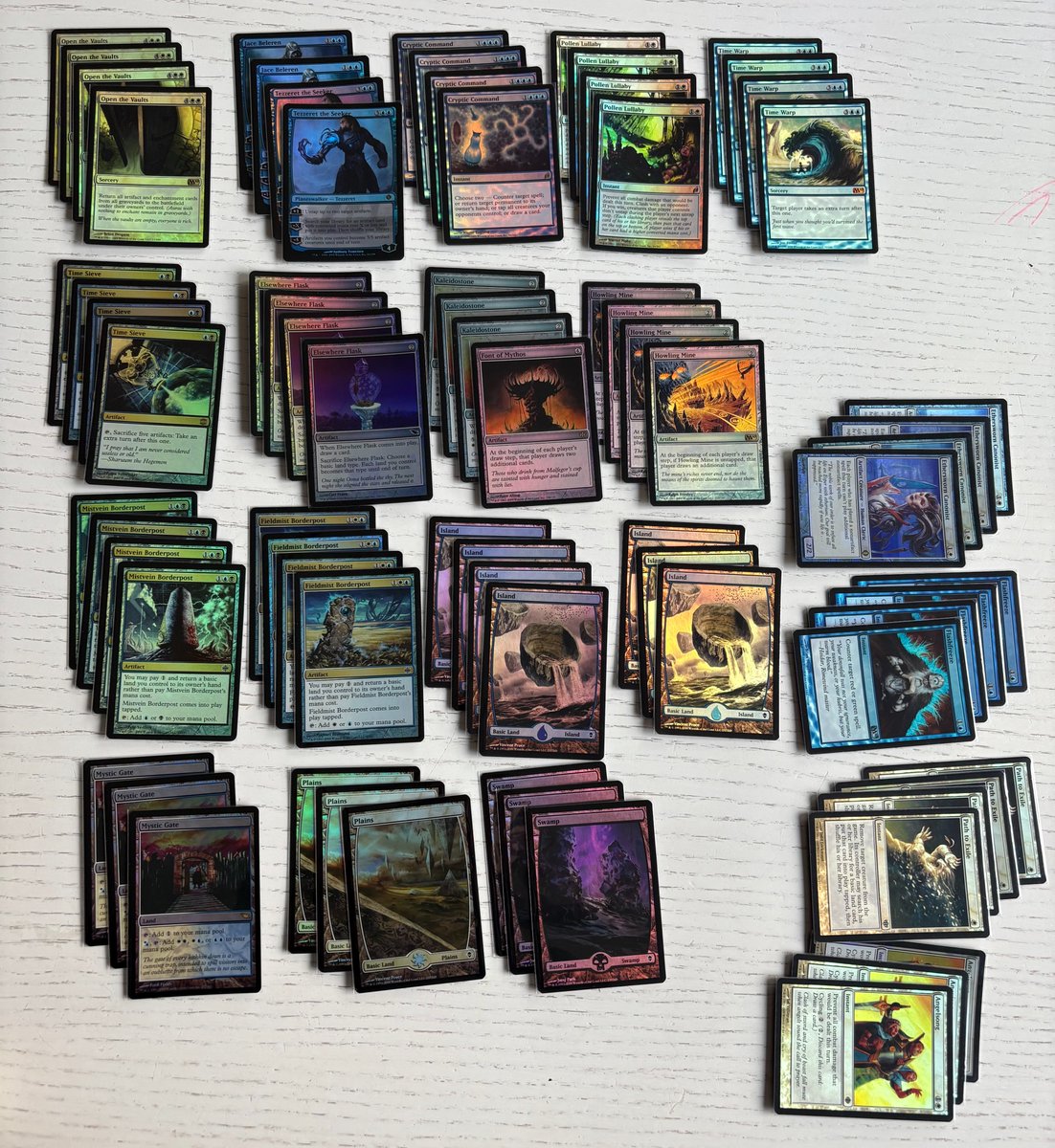 My wife got me a sick gift, a fully foiled copy of my 2009 National Championship deck. It is meant to celebrate the journey towards Worlds and remind me of all the times I've gotten insanely lucky, most of all in 2017 when somehow inexplicably this woman agreed to marry me 😭