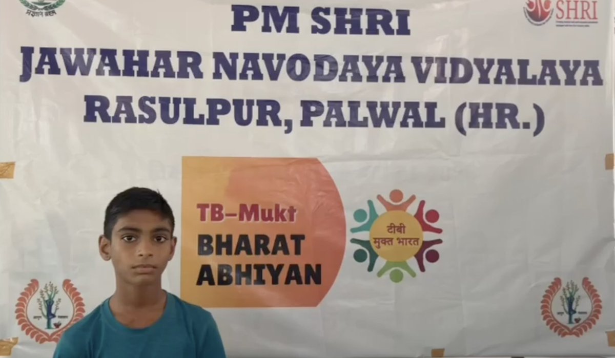 JNVPalwal's tweet image. NV Palwal proudly joins the nation in celebrating the TB Mukt Bharat Abhiyan! 💪🫁
Together, we pledge to eliminate tuberculosis and build a healthier, stronger India. #HealthForAll #tuberculosis
#StrongerTogether
@NVS_HQ @EduMinOfIndia @nvsrojaipur