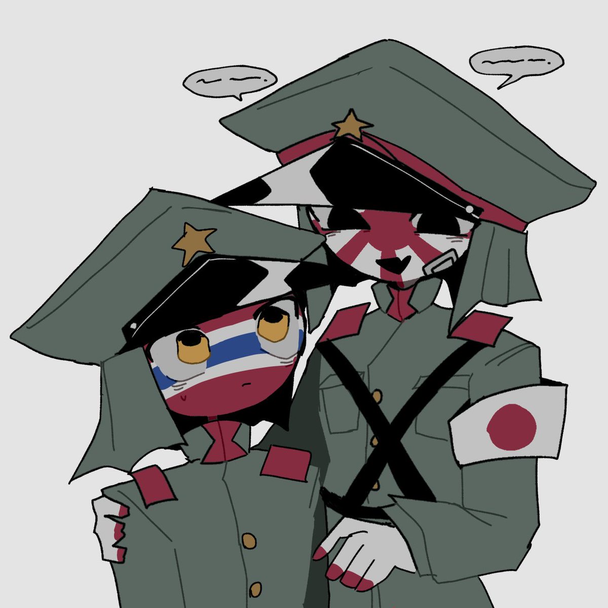 🇹🇭🇯🇵☀️
 #CountryHumans 
 #カントリーヒューマンズ