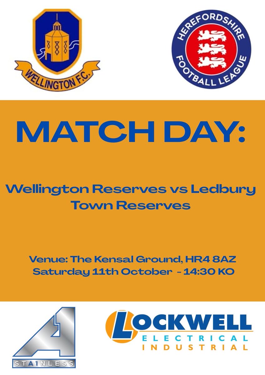 ⚽️ GAME DAY ⚽️ 

After a well earned point on the road last Saturday we return to The Kensal Ground for cup action against Ledbury Reserves.

Come and support the lads and enjoy a afternoon of football 🍊🍊
