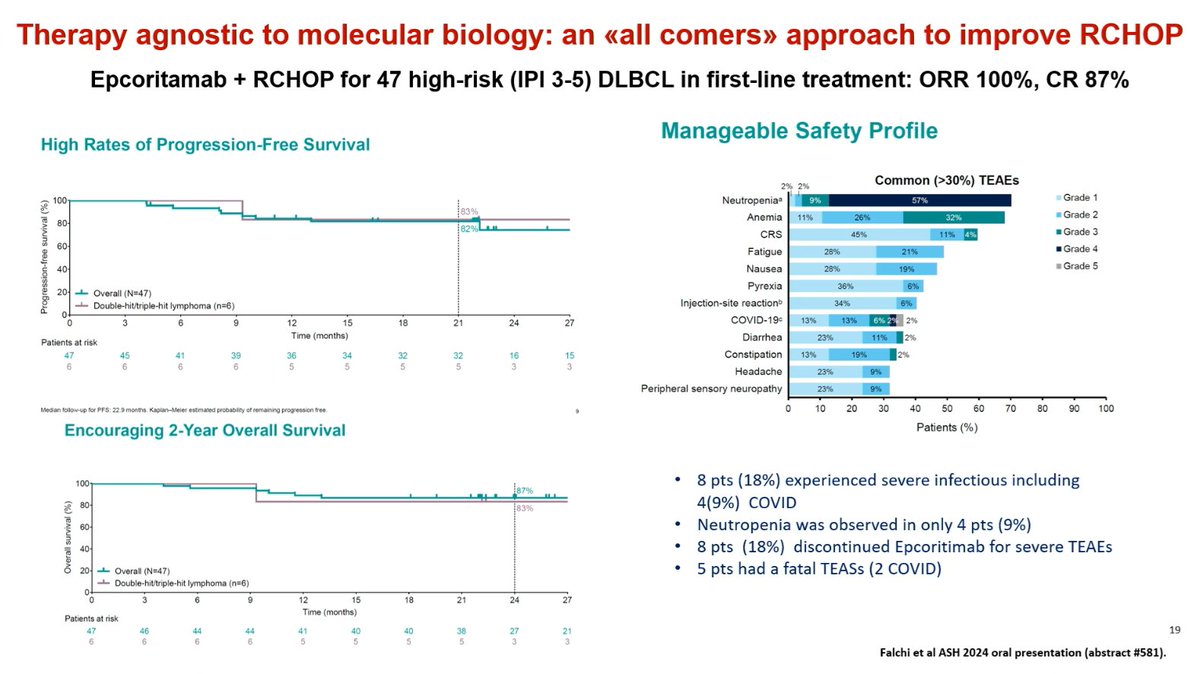lymphomahub's tweet photo. CONGRESS | #IACH | PRESENTATION
Umberto Vitolo, @fpoirccs discusses treatment strategies in first-line DLBCL patients.
They provide an overview of molecularly driven treatment and therapy agnostic to molecular biology. They highlighted the need to balance precision and practicality to optimize outcomes across risk groups
Follow our live feed for more updates: https://t.co/iWXsi4pUgU
Intended for HCPs only. This congress coverage is independently supported by pharmaceutical companies, who are allowed no influence on the content. A full list of supporters can be found on our website.
#lymphoma #lymsm #MedicalCongress