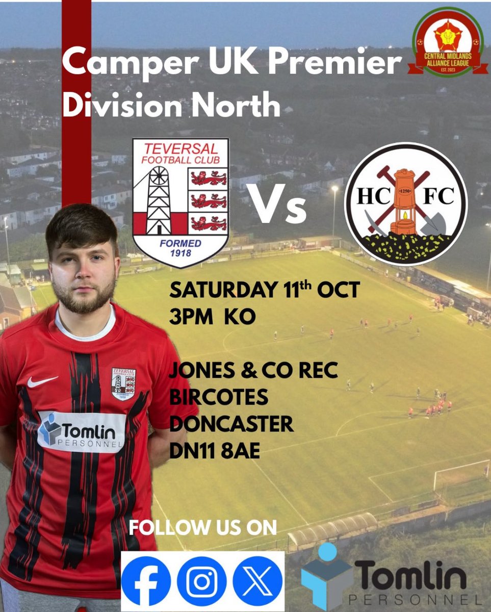 TeversalFC's tweet image. Match Day

The 1st team travel to @HCIFC looking to get back to winning ways in what will be a tough game, The 1918 side look to progress in the Nottinghamshire cup against @WoodhouseColts_ 
Any travelling support is appreciated as always 

#upthetevie #groundhopping