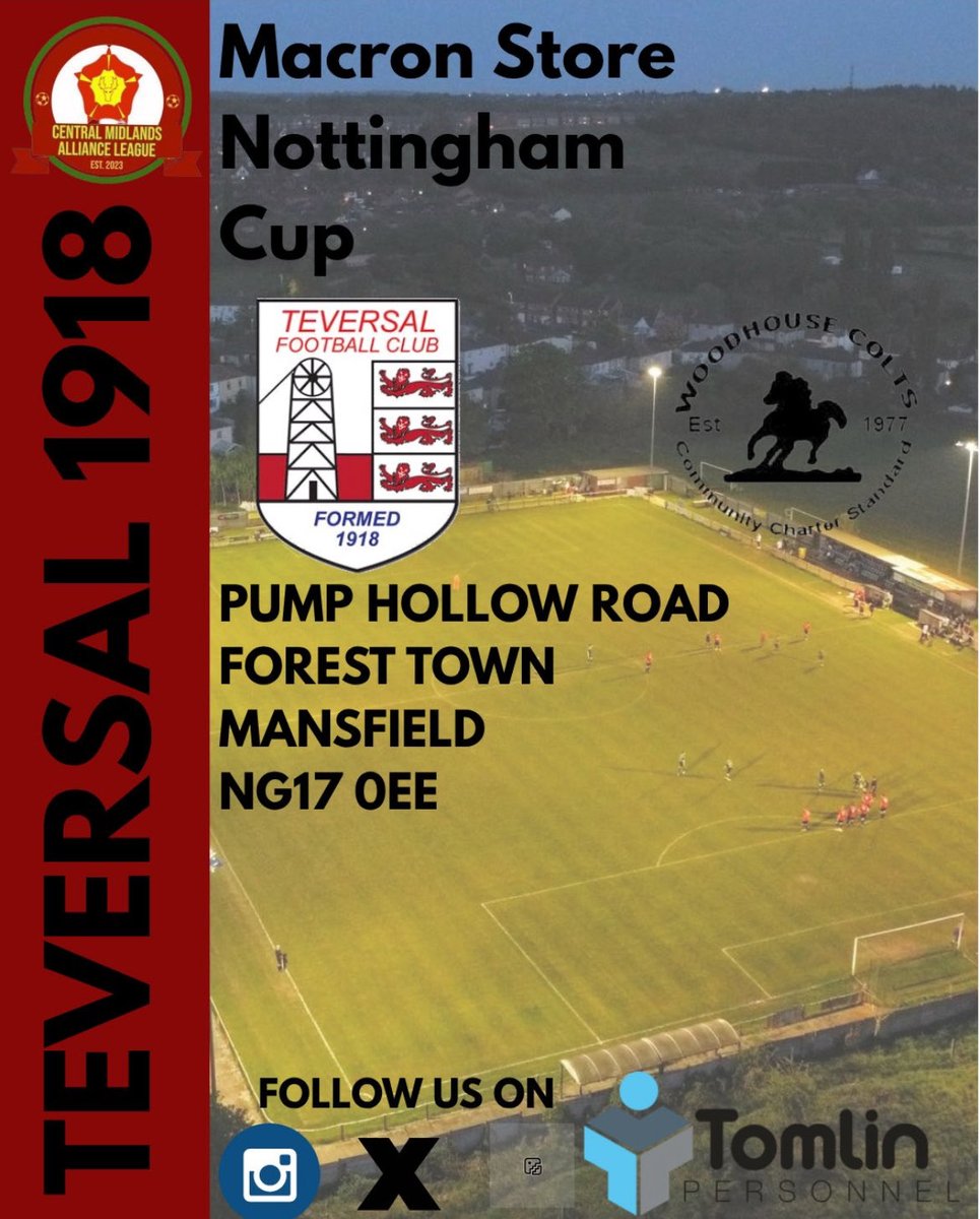 TeversalFC's tweet image. Match Day

The 1st team travel to @HCIFC looking to get back to winning ways in what will be a tough game, The 1918 side look to progress in the Nottinghamshire cup against @WoodhouseColts_ 
Any travelling support is appreciated as always 

#upthetevie #groundhopping