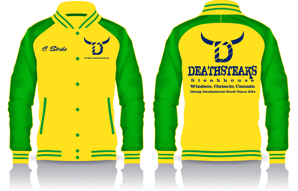 It's a shame Deathsteaks didn't make it to a whole decade. Aries sent me the damn design of what the 10 year anniversary jackets would have looked like four years ago and I finally found the damn e-mail with it.

I may or may not have just punched the air. 

Anyways, hi.