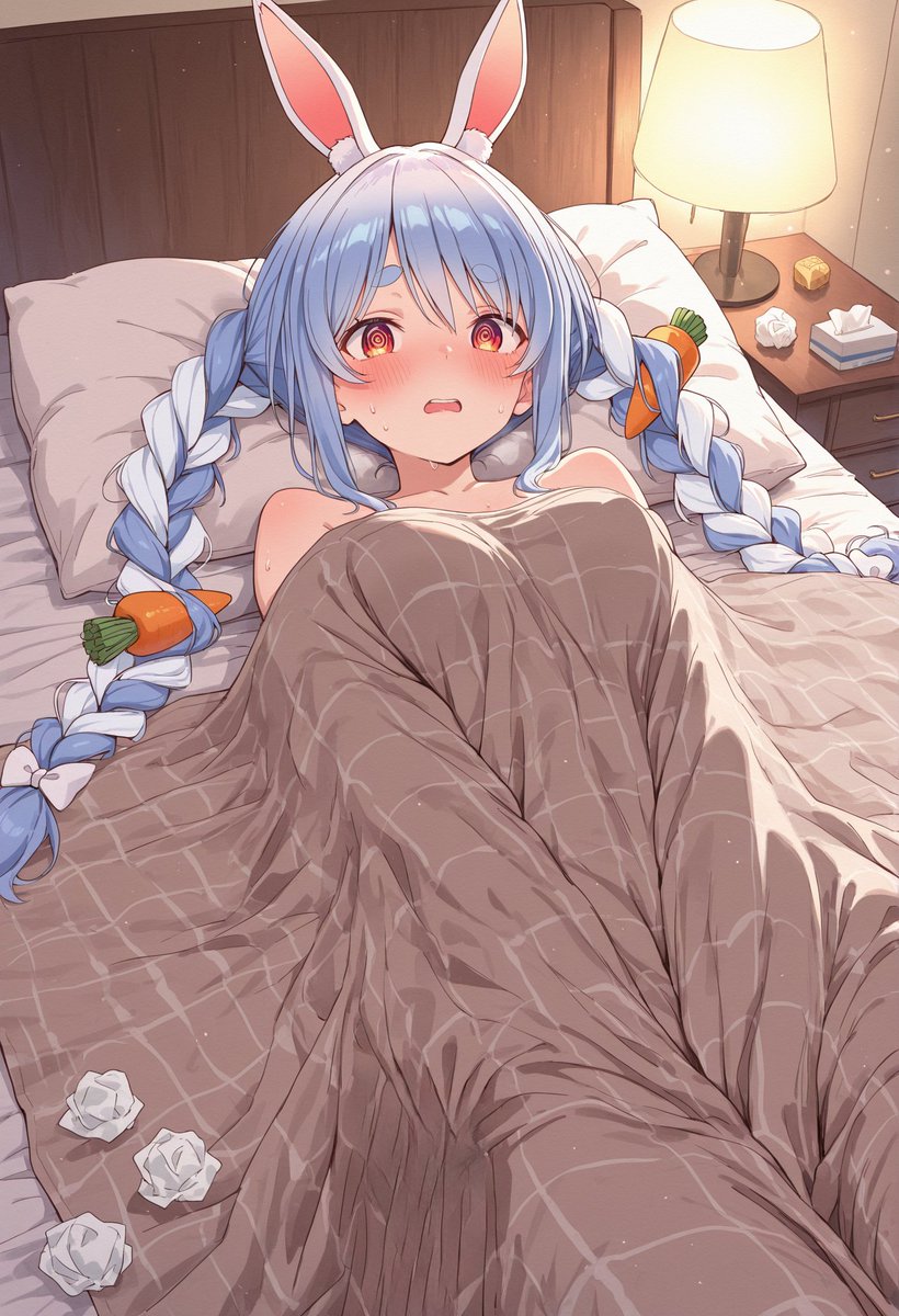 どうしたぺこか！？
布団は触ってはダメぺこよ！？