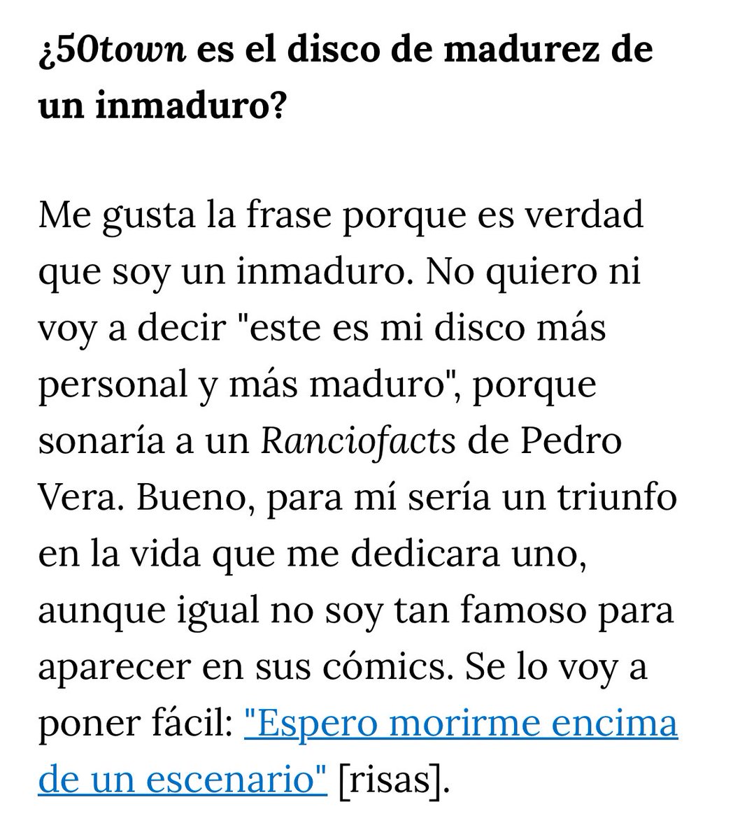Entrevista a <a href="/RubenPozoPrats/">Rubén Pozo</a> en <a href="/publico_es/">Público</a> con recadito al gran <a href="/pedroveraOyP/">Pedro Vera</a> 🙌🏼 (entrevista completa en publico.es/culturas/music…) #50Town #RubénPozo
