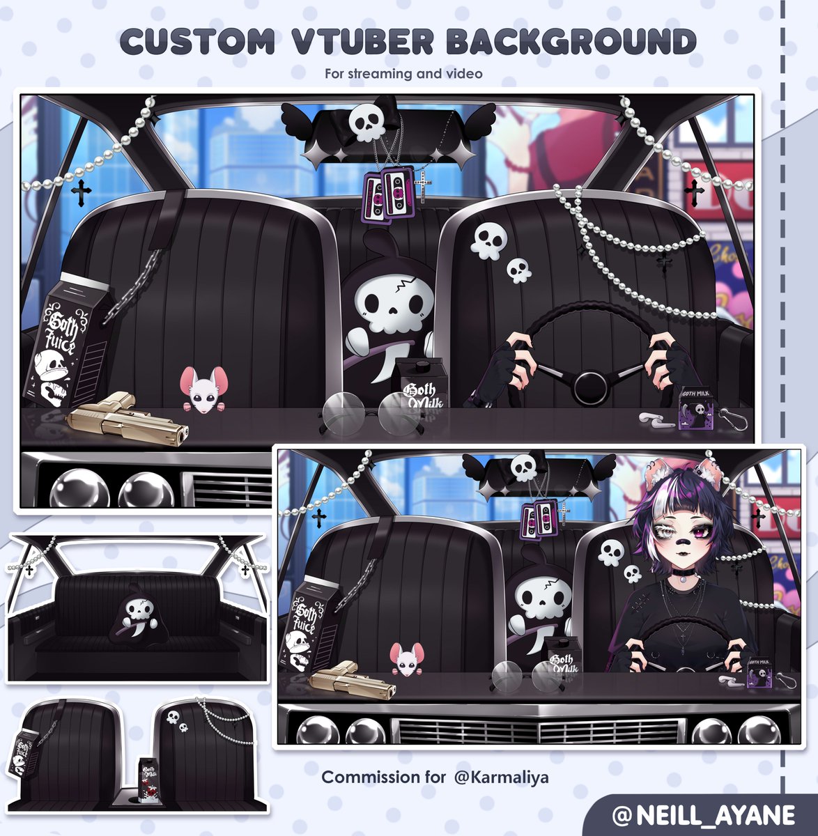 neill_ayane's tweet image. Custom Vtuber cars inspired by Ebiko🥰🧡

#Vtuber #VTuberAssets
