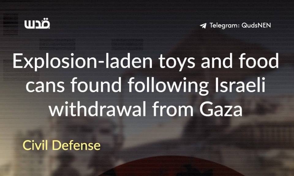 swilkinsonbc's tweet image. Civil Defense teams discover deadly remnants: explosion-laden toys and booby-trapped tins of food, deliberately planted to lure children