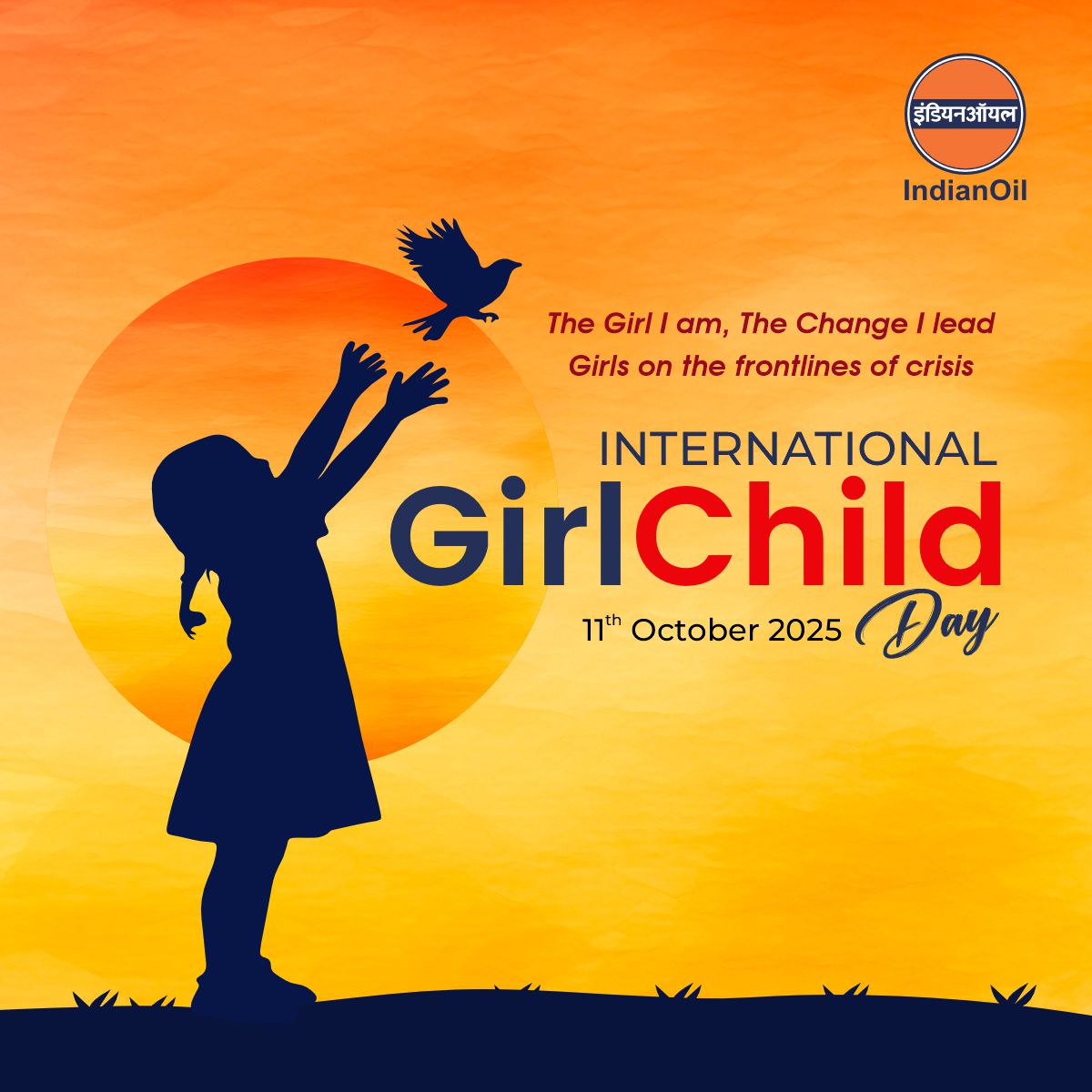 She dreams with purpose, leads with courage, and inspires change. Empowering one girl means empowering an entire generation to rise. On this International Day of the Girl Child, we celebrate her voice, her vision &amp; her power to redefine tomorrow. #IndianOil